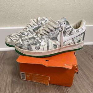 Nike Air Force 1 Money/Hundred Dollar Bill Shoes